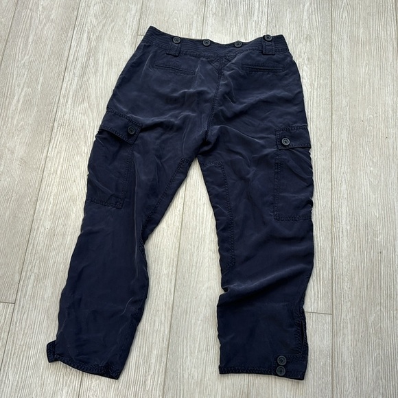Tory Burch Cargo Pants Dark Navy Blue size 10 - Picture 2 of 10